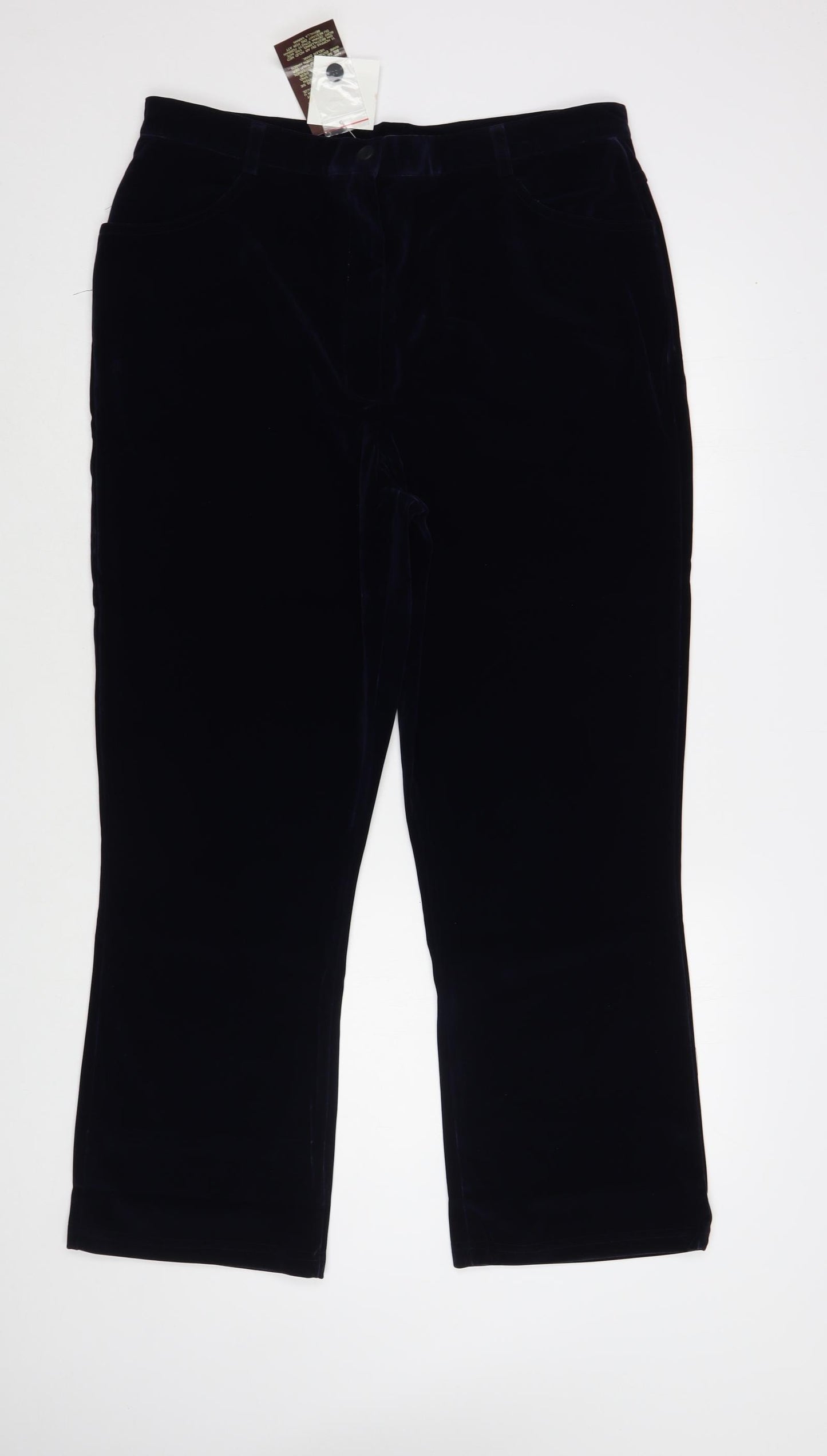 Best Basics  Womens Blue  Polyester Trousers  Size 18 L29 in Regular Button