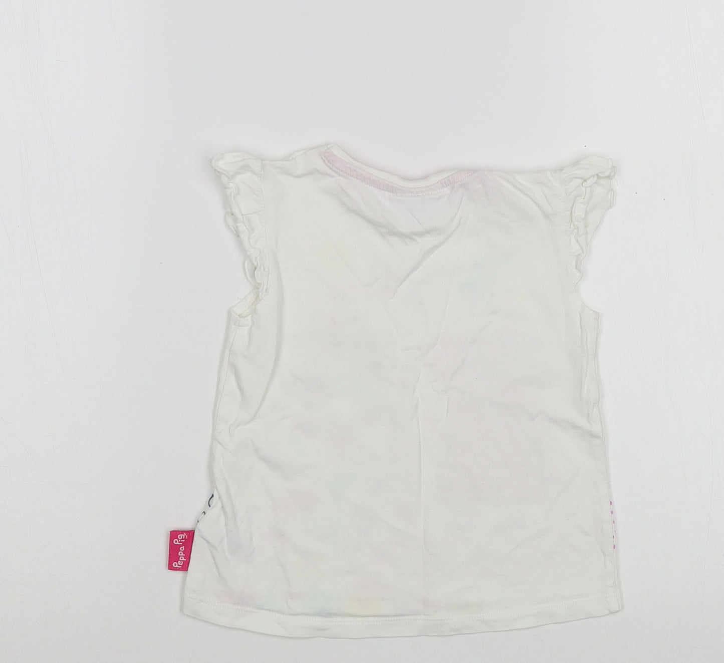 Dunnes Stores Baby White  Cotton Pullover T-Shirt Size 18-24 Months Crew Neck Pullover