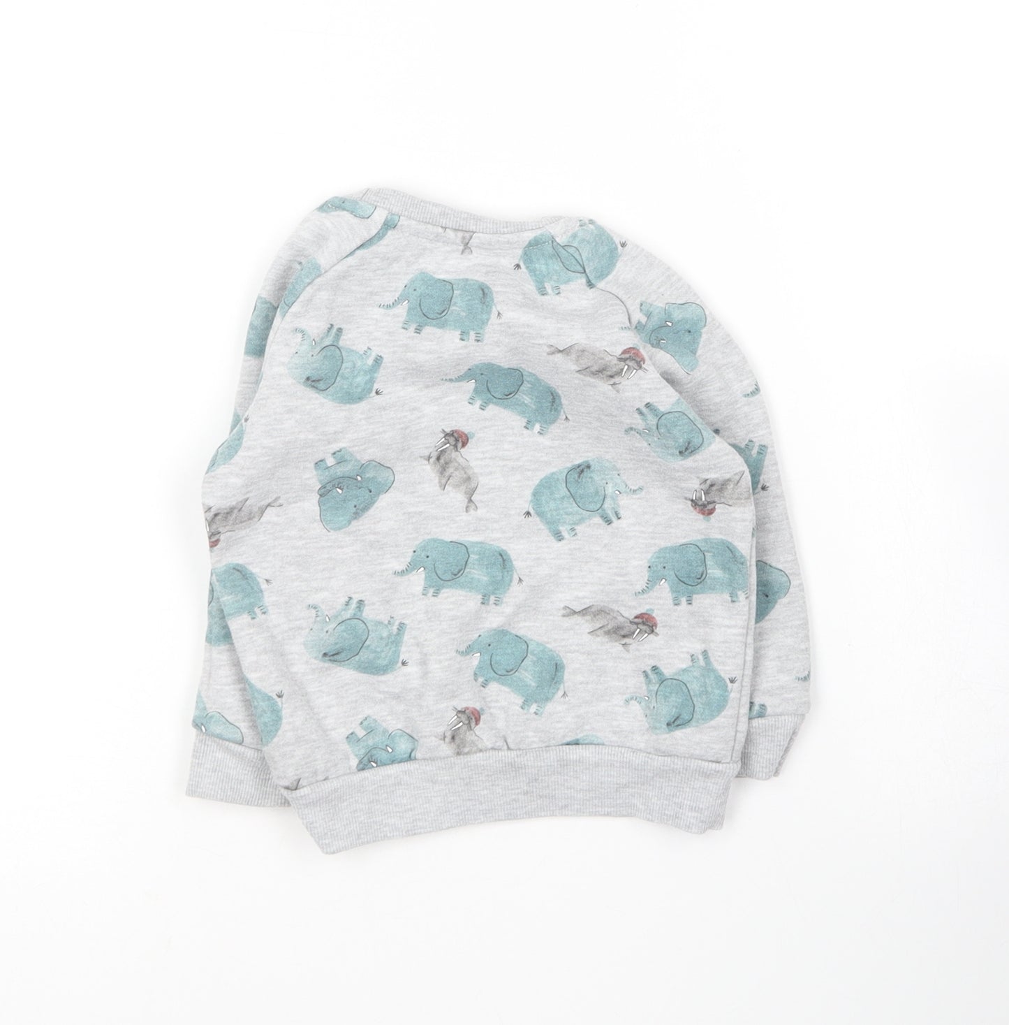 Primark Boys Multicoloured Geometric Cotton Pullover Jumper Size 12-18 Months