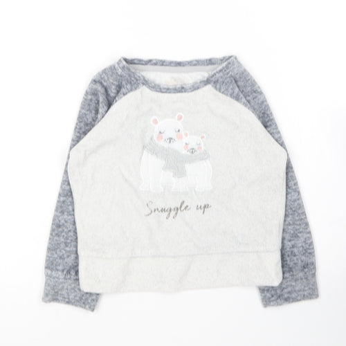 Nutmeg Baby Grey Solid Polyester Cami Pyjama Top Size 18-24 Months