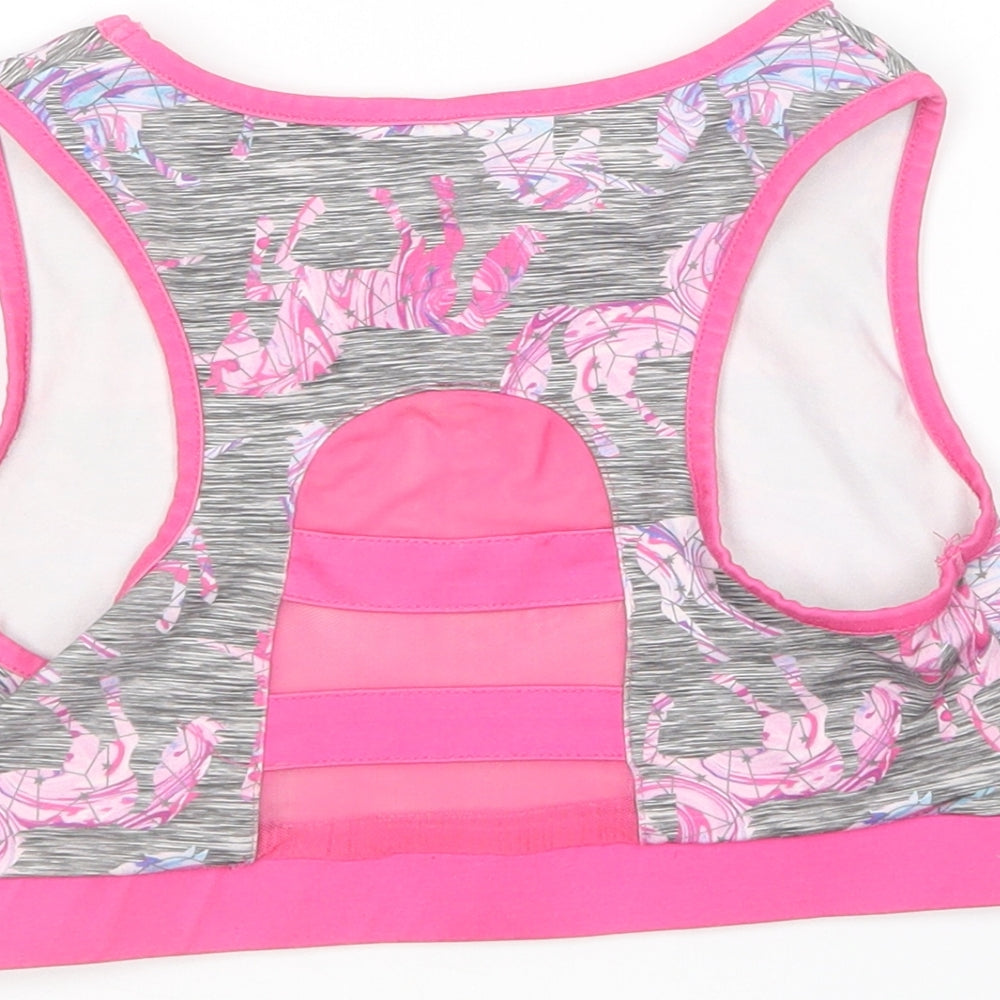 TU Girls Pink  Polyester Cropped Tank Size 12 Years Round Neck