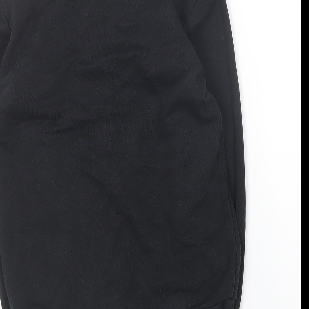 adidas Boys Black Round Neck  Cotton Pullover Jumper Size 4-5 Years
