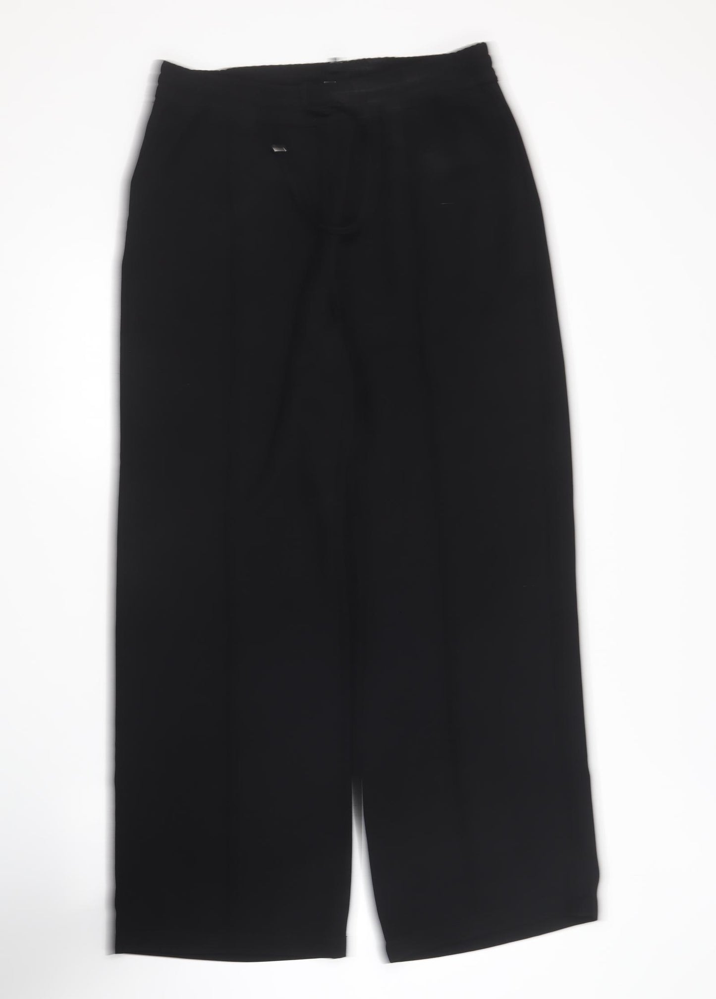 John Lewis Womens Black  Polyester Trousers  Size 12 L29 in Regular