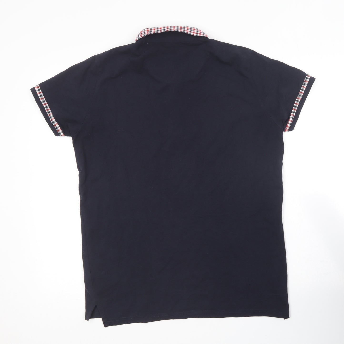 Twisted Soul Mens Blue  Cotton  Polo Size L Collared