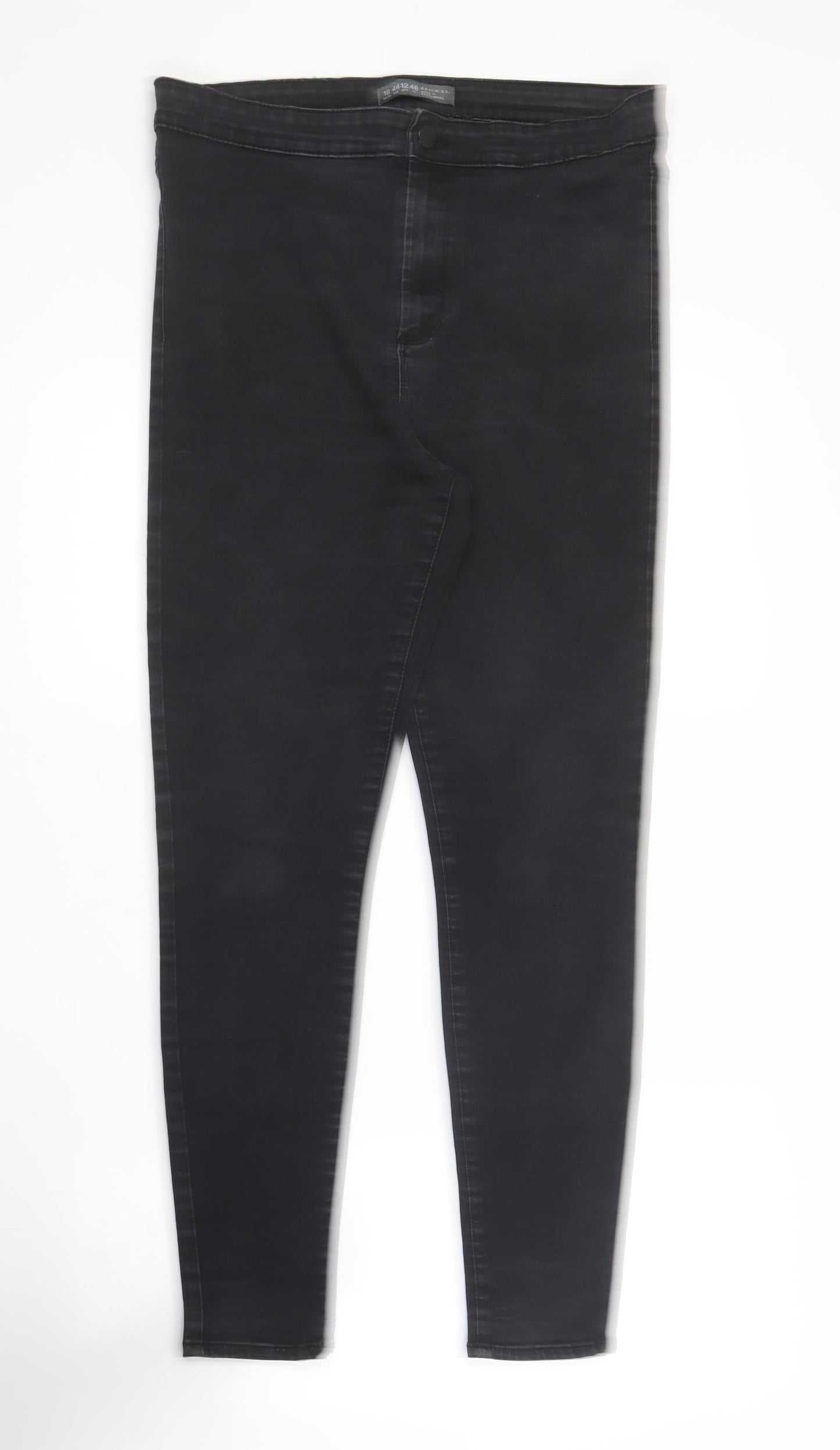 Denim Co  Womens Black  Cotton Jegging Trousers Size 16 L27 in Regular