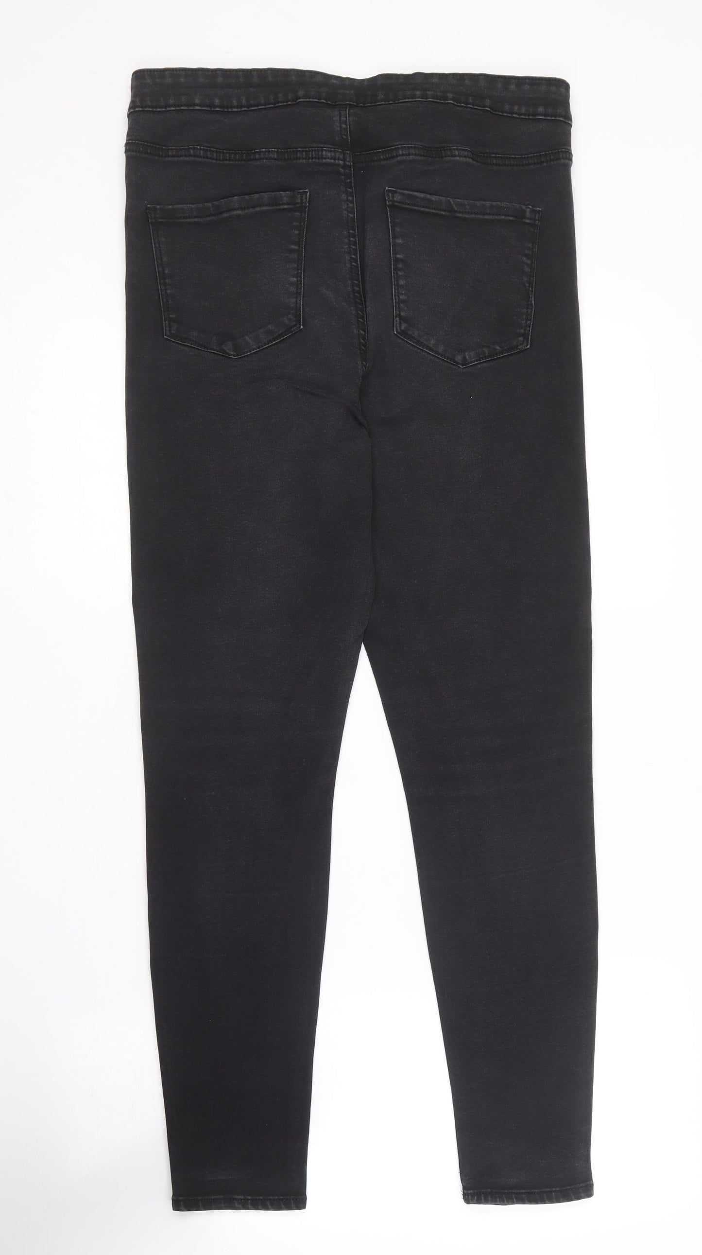 Denim Co  Womens Black  Cotton Jegging Trousers Size 16 L27 in Regular