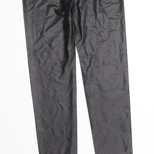 Atmosphere Womens Black  Polyester Carrot Leggings Size 6 L28 in   - Leather