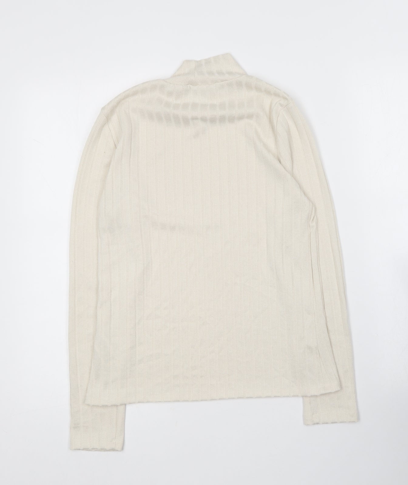 F&F Womens Ivory Roll Neck  Polyester Pullover Jumper Size 10