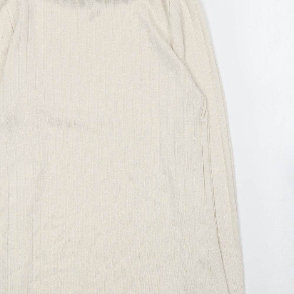 F&F Womens Ivory Roll Neck  Polyester Pullover Jumper Size 10