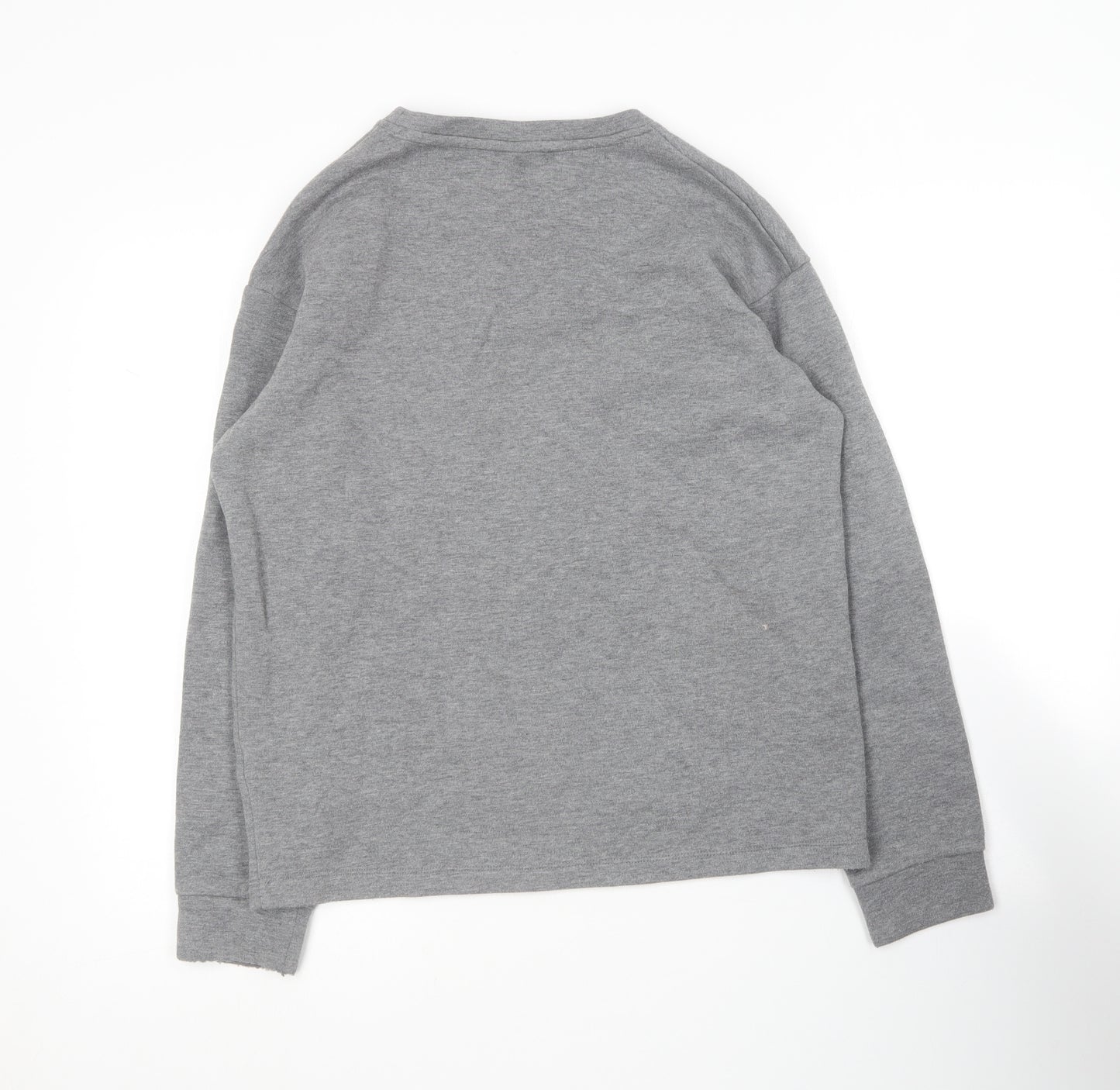 Toky Life Mens Grey Round Neck  Cotton Pullover Jumper Size M