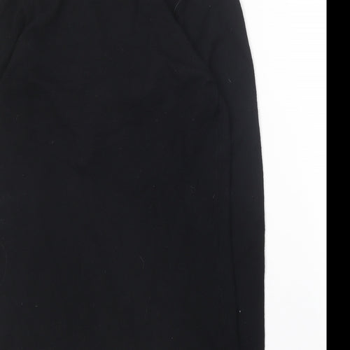 Off Shoot Womens Black V-Neck  Rayon Pullover Jumper Size S