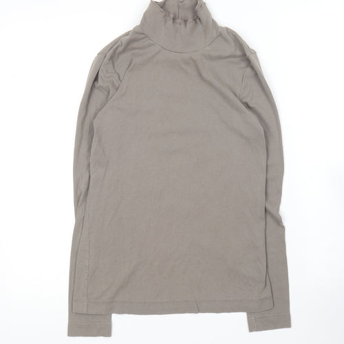 Preworn Womens Grey Crew Neck  Cotton Pullover Jumper Size 14