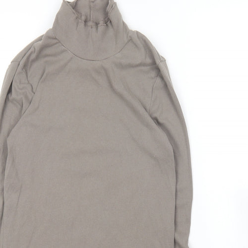 Preworn Womens Grey Crew Neck  Cotton Pullover Jumper Size 14