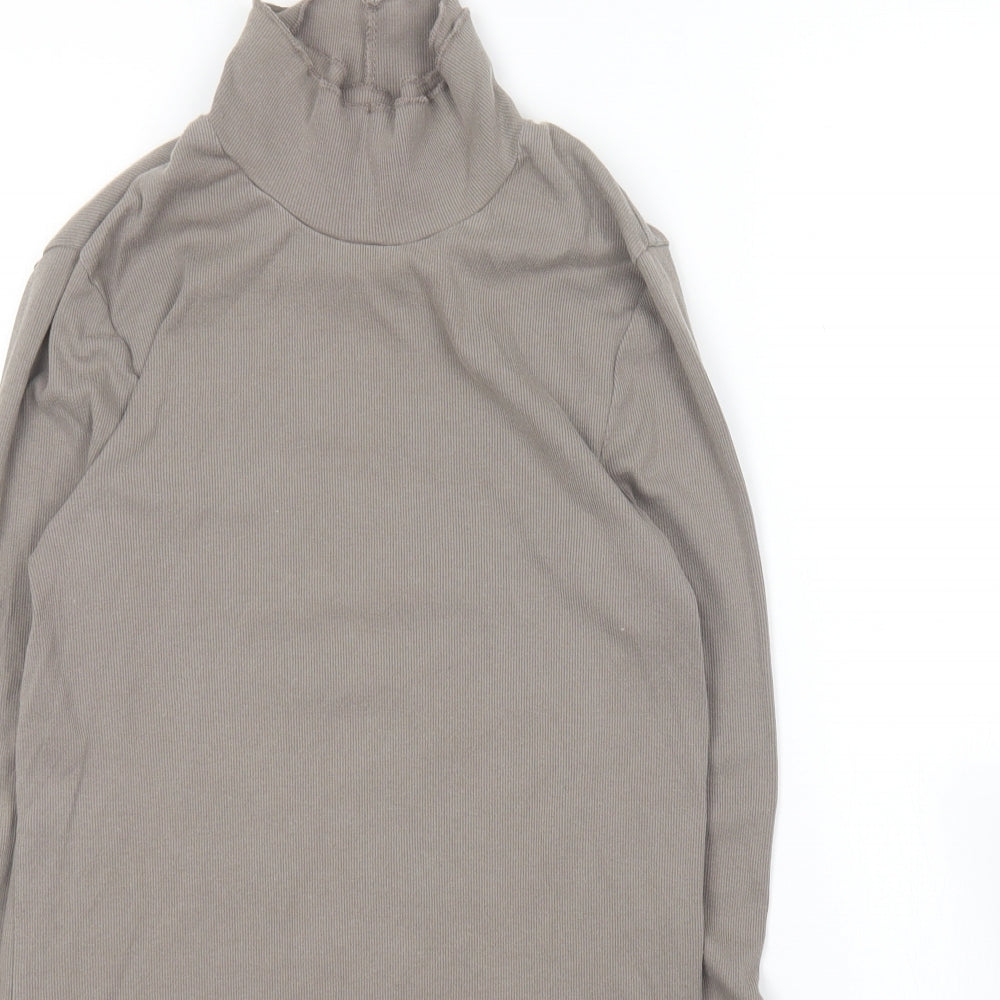 Preworn Womens Grey Crew Neck  Cotton Pullover Jumper Size 14