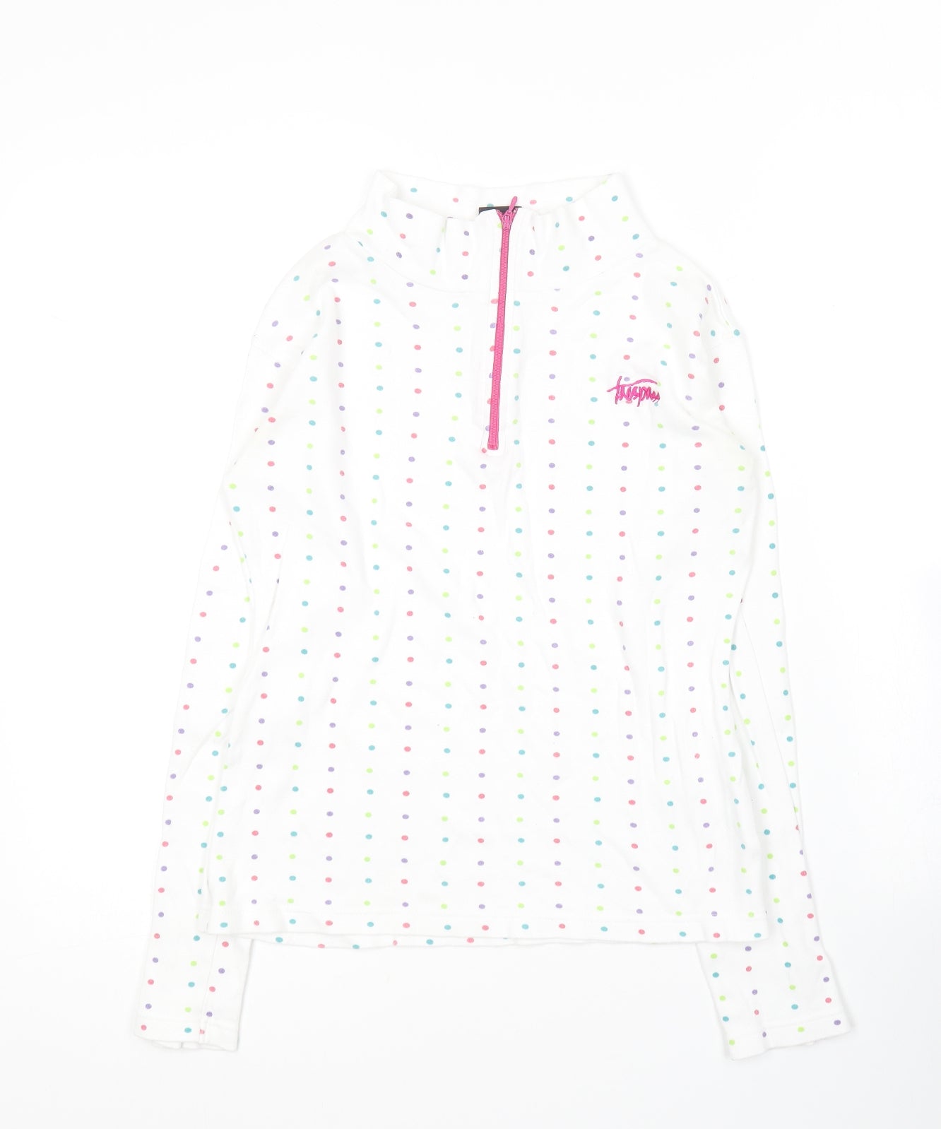 Trespass Girls Multicoloured Polka Dot Cotton Pullover Sweatshirt Size 15-16 Years