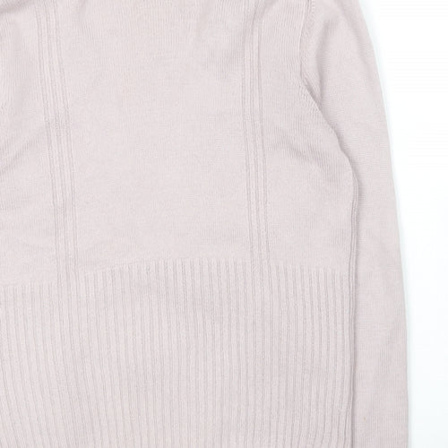 GLB Womens Pink V-Neck  Cotton Cardigan Jumper Size L