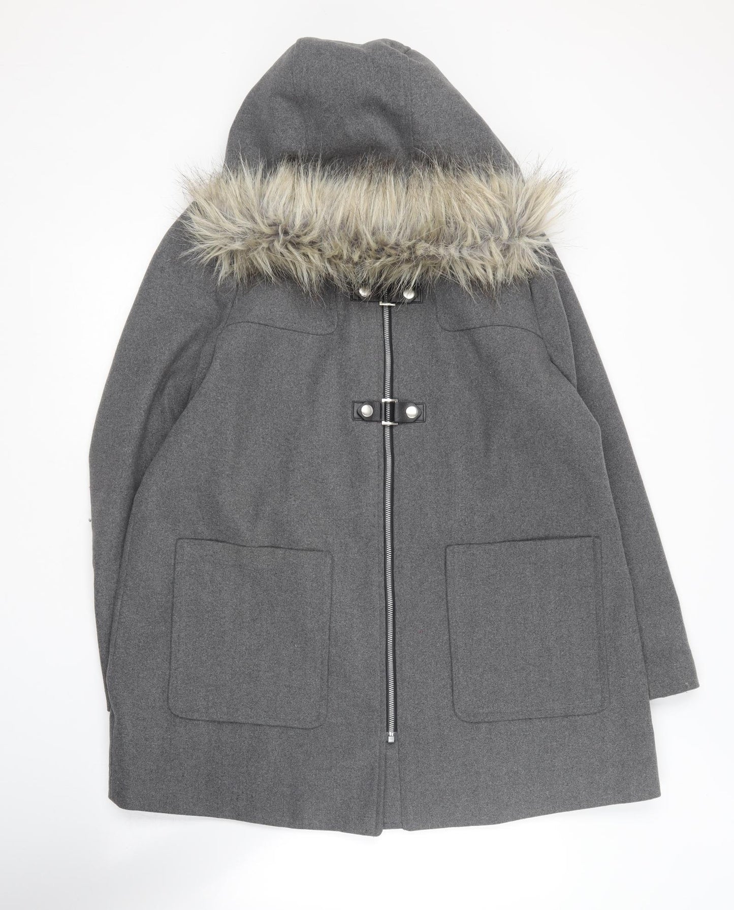 George Womens Grey   Overcoat Coat Size 16