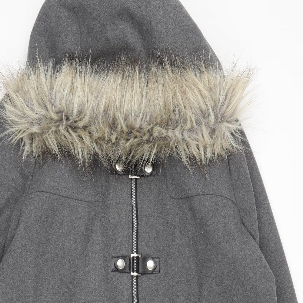 George Womens Grey   Overcoat Coat Size 16