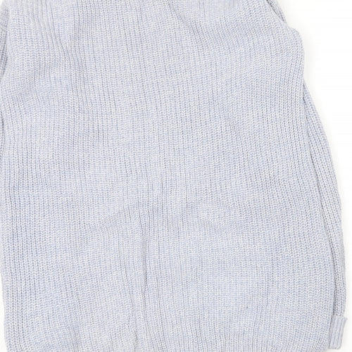 Marks and Spencer Womens Blue Round Neck  Cotton Pullover Jumper Size S