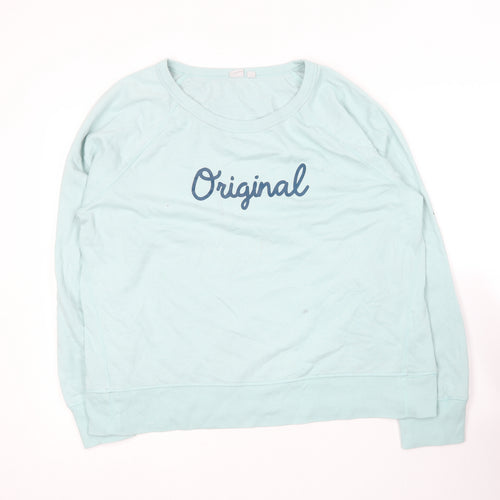 Gap Womens Green  Cotton Pullover Sweatshirt Size XL