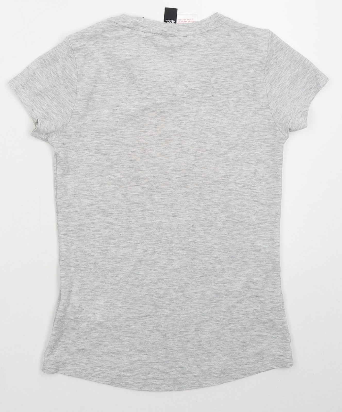 adidas Girls Grey  Cotton Basic T-Shirt Size 11-12 Years Crew Neck Pullover