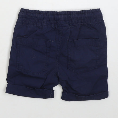 F&F Boys Blue  Cotton Bermuda Shorts Size 2-3 Years  Regular Drawstring