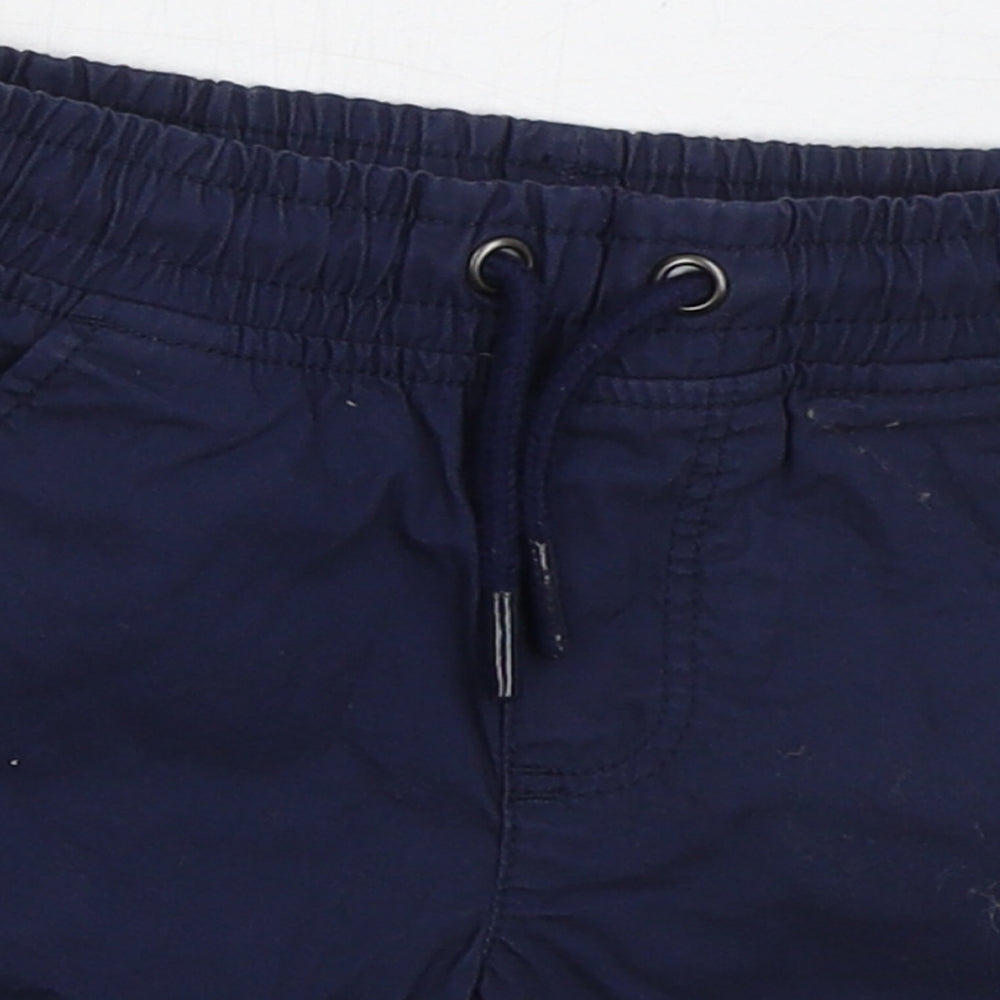 F&F Boys Blue  Cotton Bermuda Shorts Size 2-3 Years  Regular Drawstring
