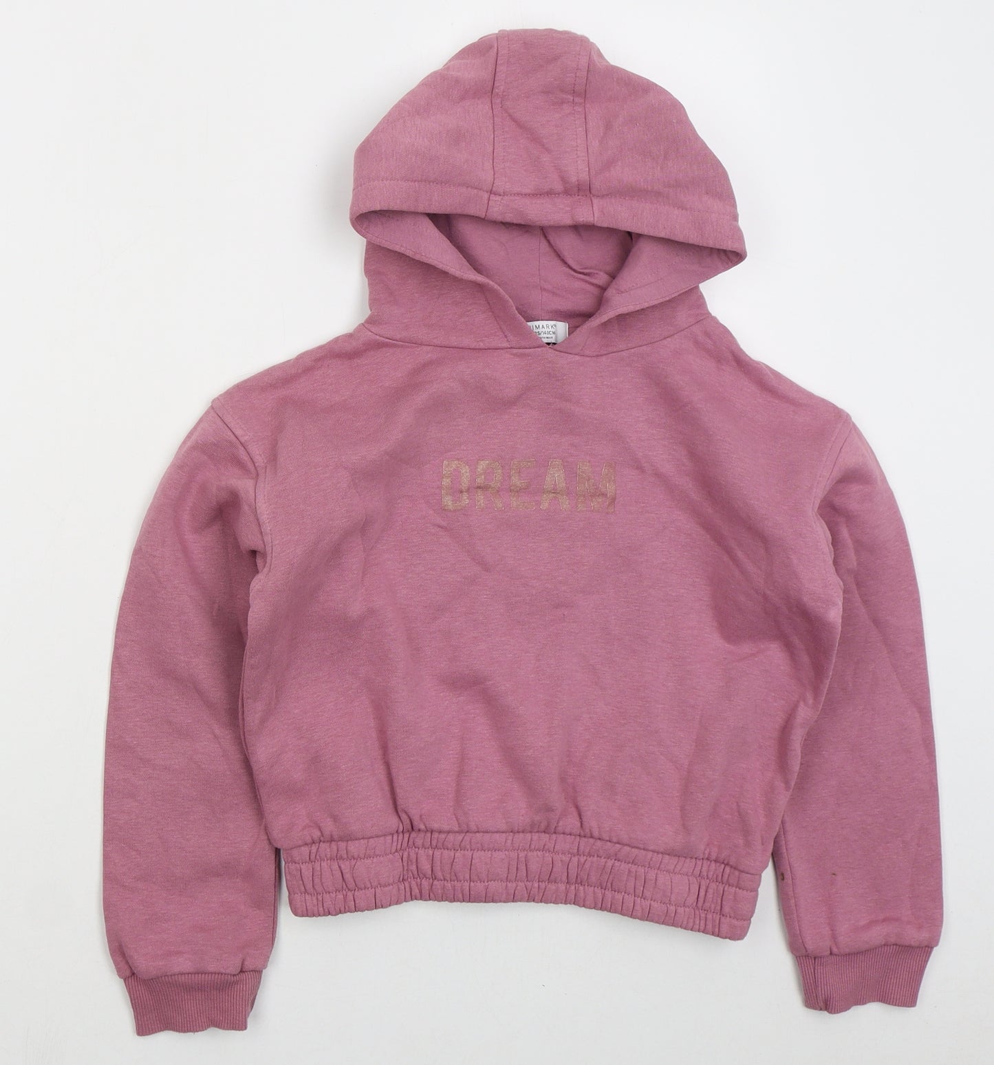 Primark Girls Pink  Cotton Pullover Hoodie Size 9-10 Years  Pullover - Dream