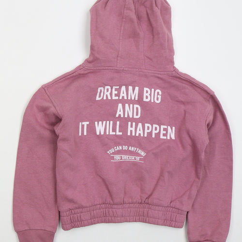Primark Girls Pink  Cotton Pullover Hoodie Size 9-10 Years  Pullover - Dream