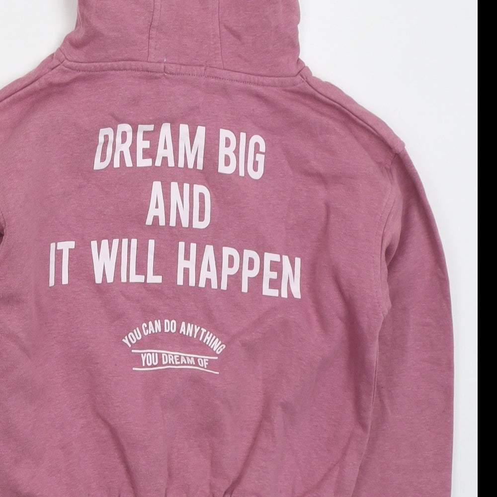 Primark Girls Pink  Cotton Pullover Hoodie Size 9-10 Years  Pullover - Dream