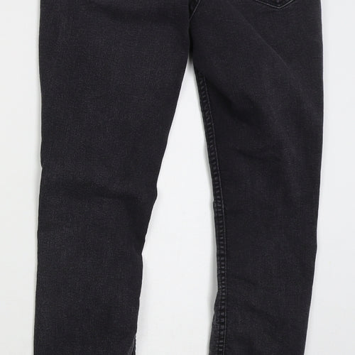H&M Womens Grey  Cotton Skinny Jeans Size 8 L27 in Regular Button