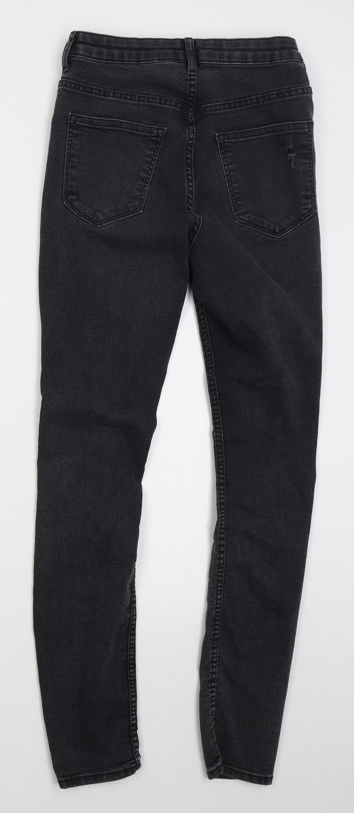 H&M Womens Grey  Cotton Skinny Jeans Size 8 L27 in Regular Button