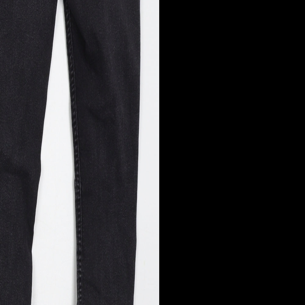 H&M Womens Grey  Cotton Skinny Jeans Size 8 L27 in Regular Button