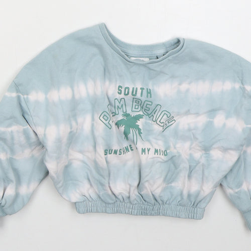 NEXT Girls Blue  Cotton Pullover Sweatshirt Size 5 Years  Pullover - South Palm Beach