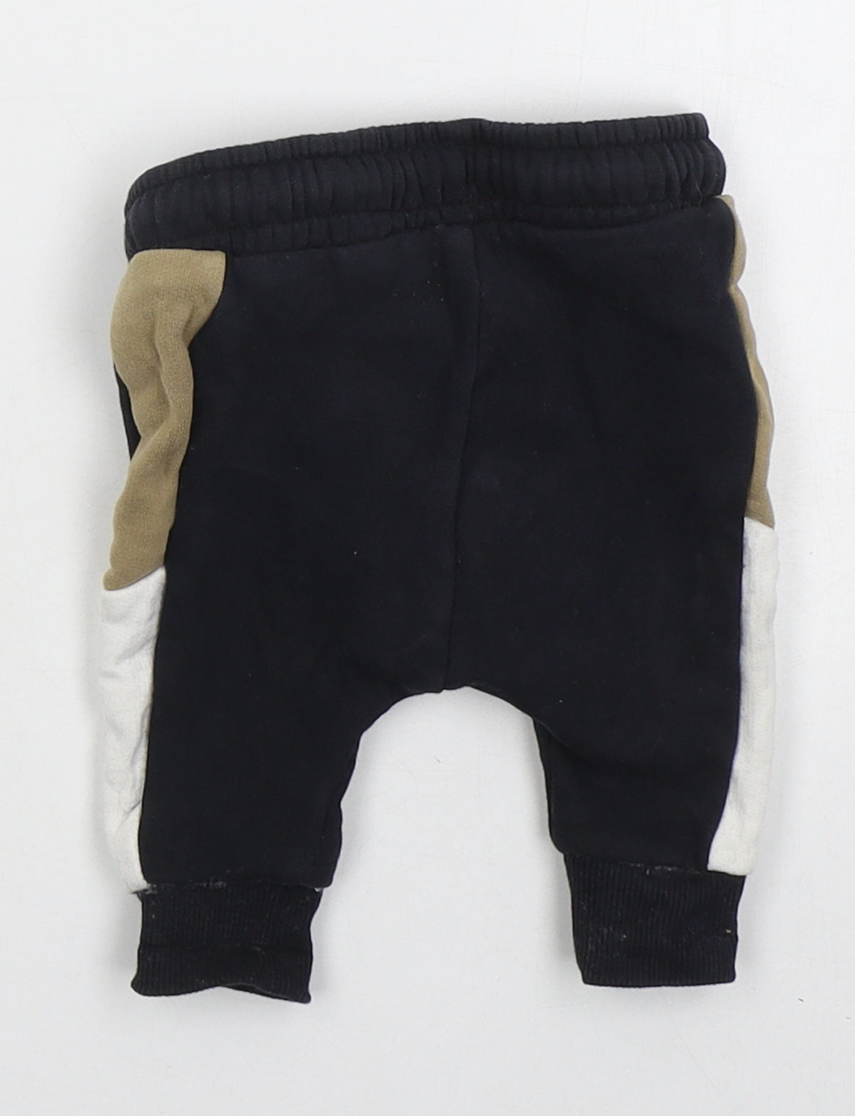 NEXT Boys Black  Cotton Sweatpants Trousers Size 3-6 Months  Drawstring
