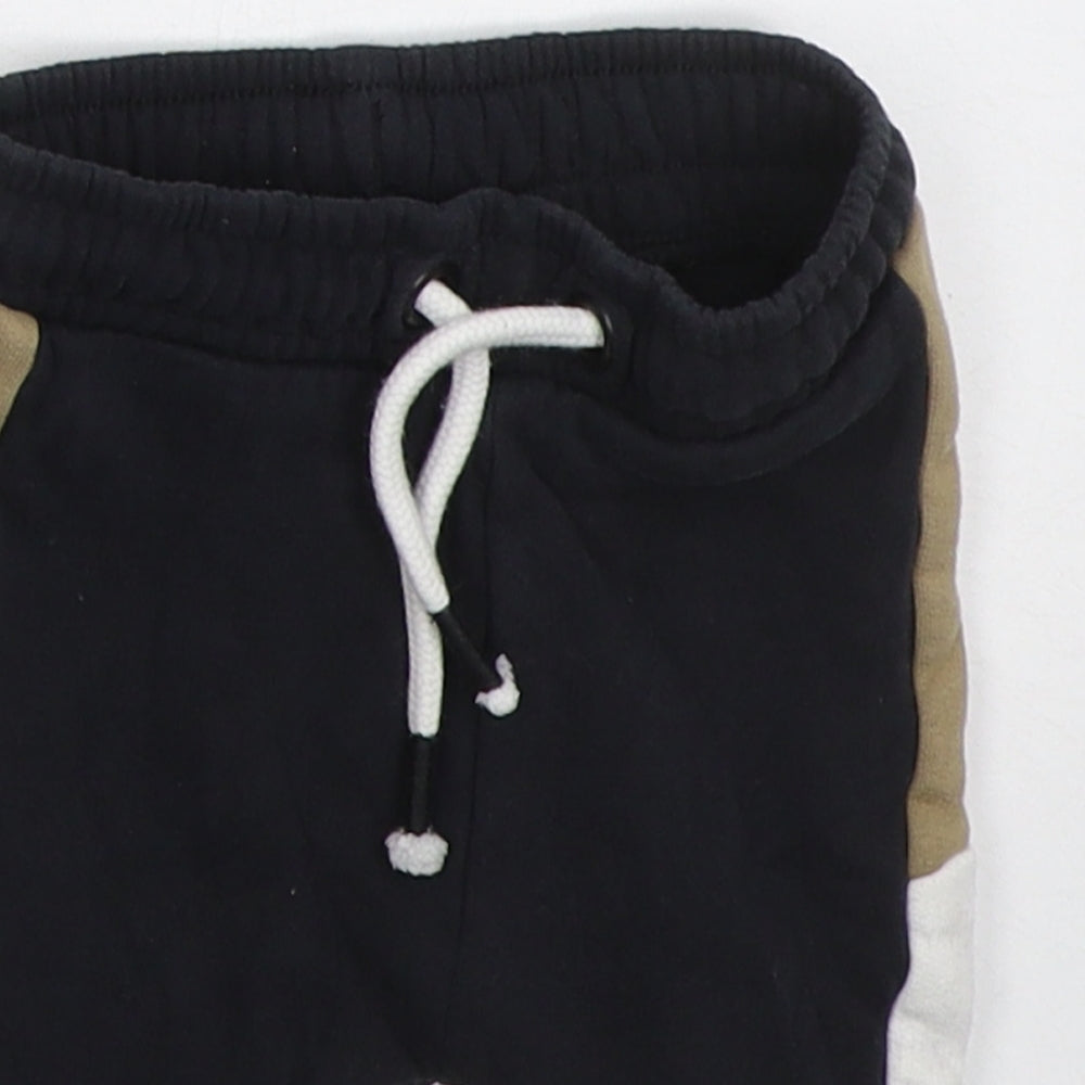 NEXT Boys Black  Cotton Sweatpants Trousers Size 3-6 Months  Drawstring