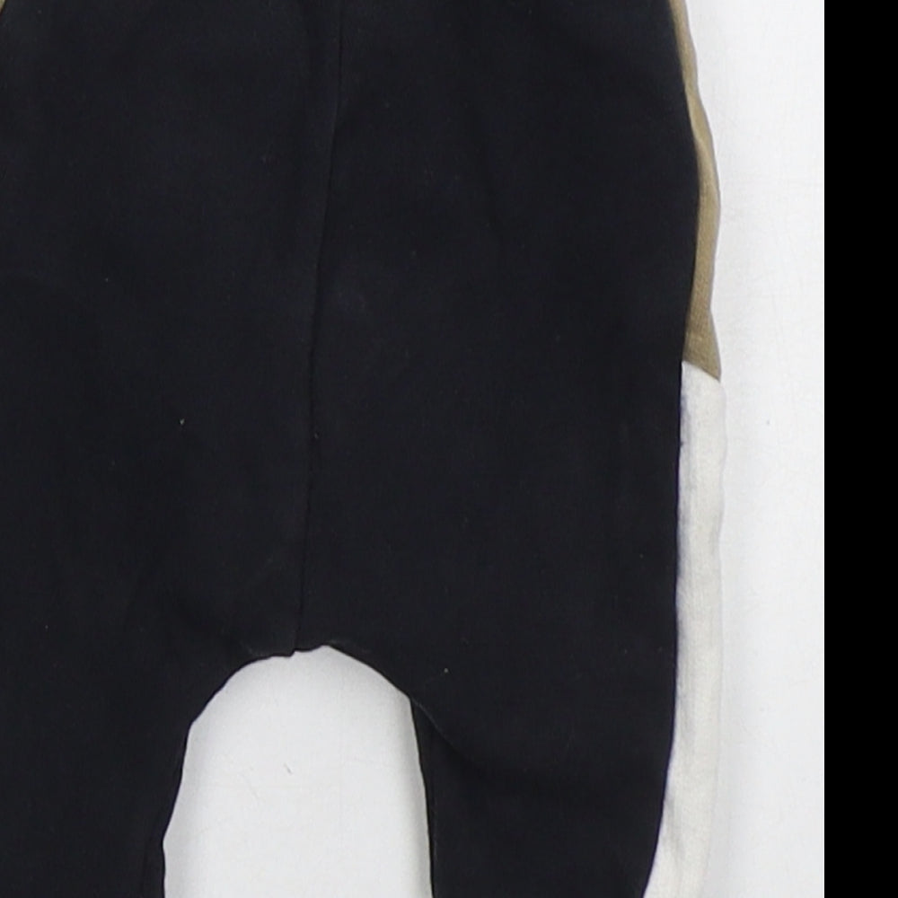 NEXT Boys Black  Cotton Sweatpants Trousers Size 3-6 Months  Drawstring