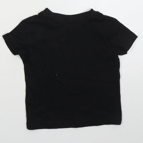 Matalan Boys Black  Cotton Basic T-Shirt Size 12-18 Months Crew Neck Pullover - I May Be Little But I'm Gonna Be a Big Brother