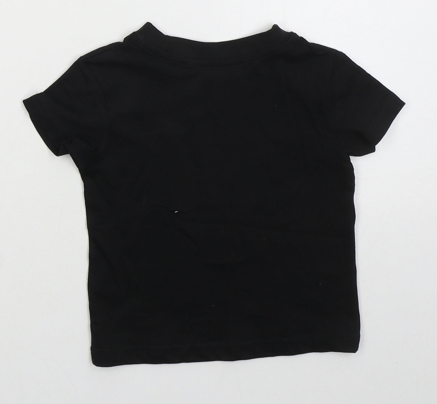 Matalan Boys Black  Cotton Basic T-Shirt Size 12-18 Months Crew Neck Pullover - I May Be Little But I'm Gonna Be a Big Brother