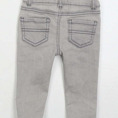 Denim Co Boys Grey  Cotton Capri Jeans Size 3-6 Months  Button