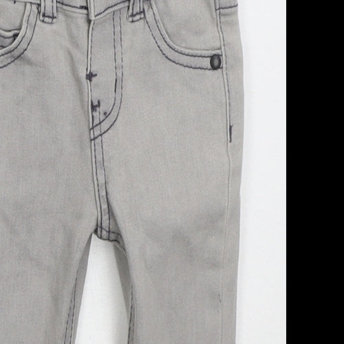 Denim Co Boys Grey  Cotton Capri Jeans Size 3-6 Months  Button