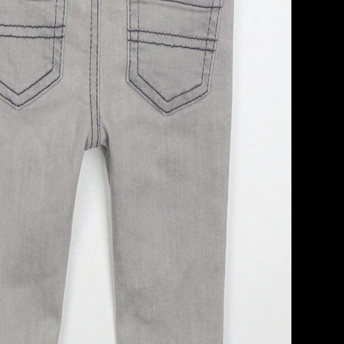 Denim Co Boys Grey  Cotton Capri Jeans Size 3-6 Months  Button