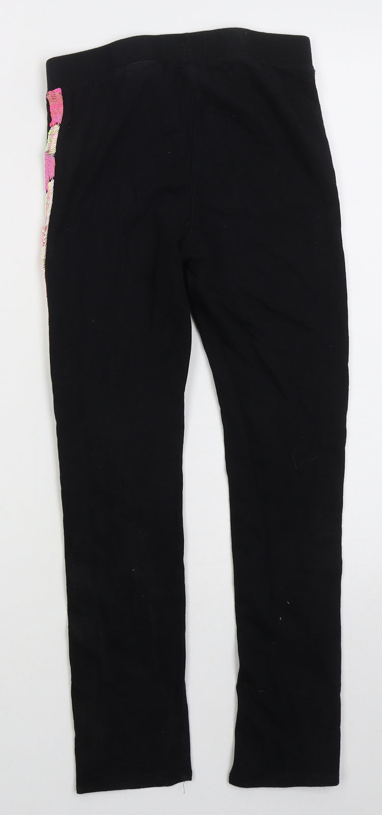 H&M Girls Black  Cotton Carrot Trousers Size 10 Years  Regular