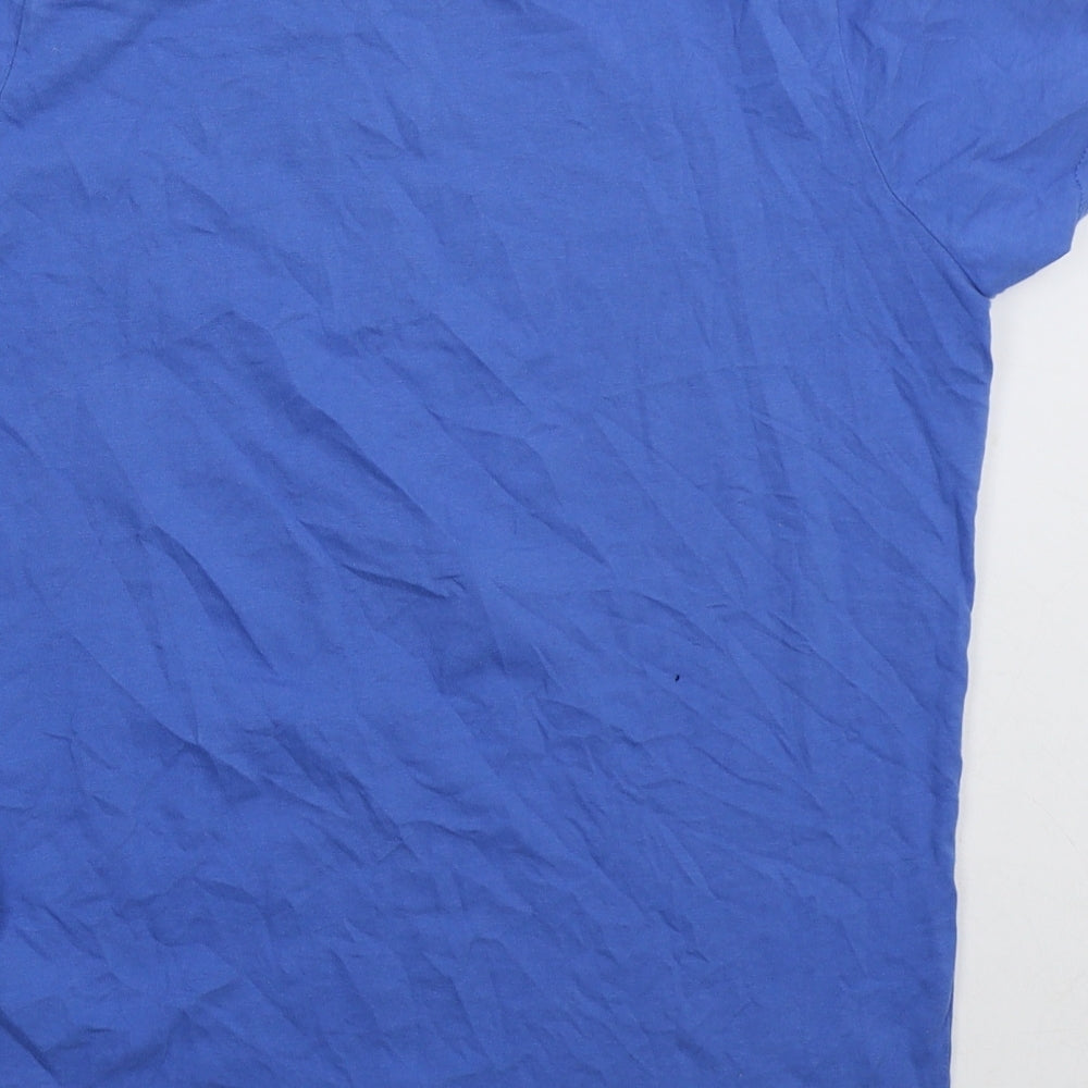 Primark Boys Blue  Cotton Basic T-Shirt Size 3-4 Years Crew Neck Pullover - Freestyle
