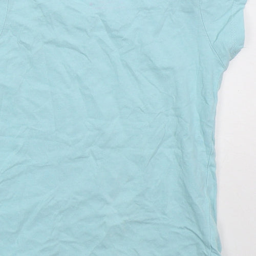 Primark Girls Blue  Cotton Basic T-Shirt Size 3-4 Years Crew Neck Pullover - I Love Daddy
