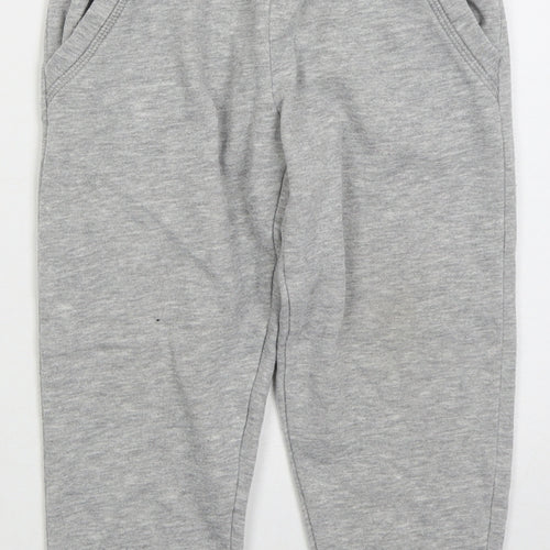 Primark Boys Grey  Cotton Sweatpants Trousers Size 4-5 Years  Regular Drawstring