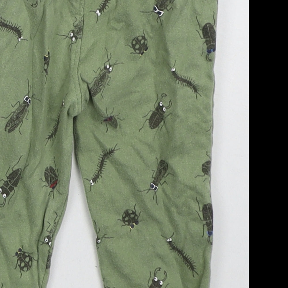 Urban Rascals Boys Green  Cotton Sweatpants Trousers Size 9-12 Months  Drawstring - Insects