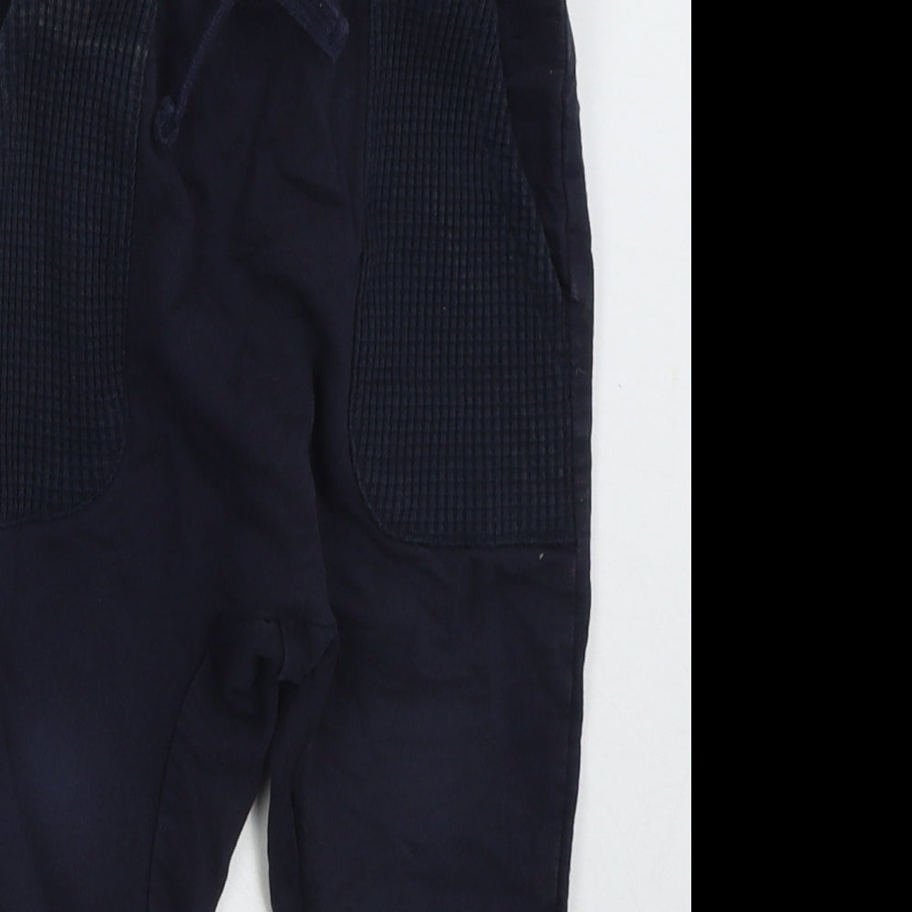 George Boys Blue  Cotton Sweatpants Trousers Size 2-3 Years  Regular Drawstring