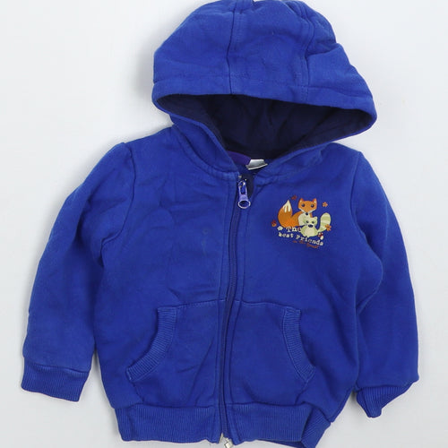 Lupilu Boys Blue   Jacket  Size 6-9 Months   Zip - The Best Friends Fox Squirrel