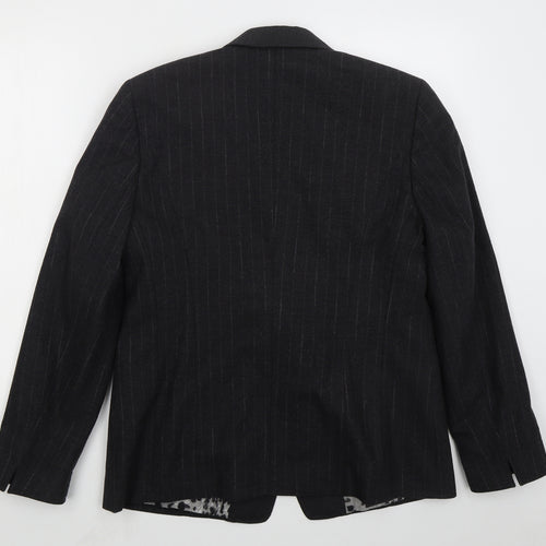 Hucke Womens Grey Spotted Wool Jacket Suit Jacket Size 18